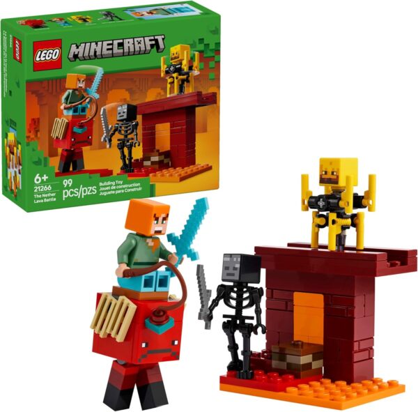 LEGO Minecraft 21266 The Nether Lava Battle Toy and Playset – 99 Piezas