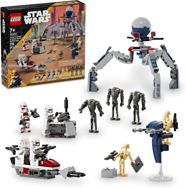 Lego Star Wars 75372 - Paquete de batalla de soldado clon y droide de batalla – 215 piezas