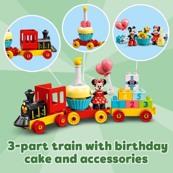 Lego Duplo Disney Mickey & Minnie Tren de cumpleaños 10941 22 Piezas - Imagen 4