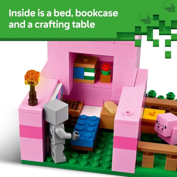 Lego Minecraft 21268 - The Baby Pig House - 238 Piezas - Imagen 3