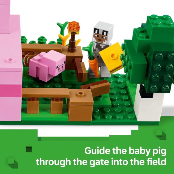 Lego Minecraft 21268 - The Baby Pig House - 238 Piezas - Imagen 4