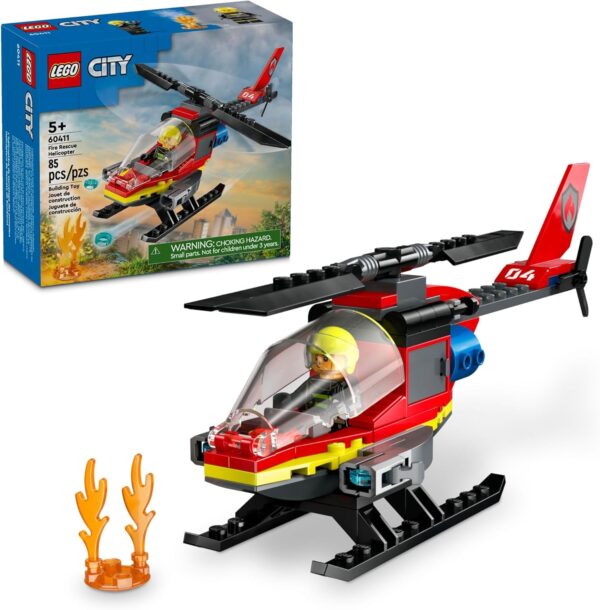 Lego City 60411 Helicóptero De Rescate De Bomberos - 85 Piezas