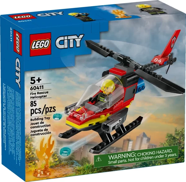Lego City 60411 Helicóptero De Rescate De Bomberos - 85 Piezas - Imagen 3