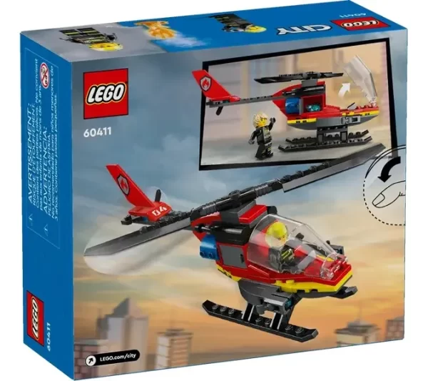Lego City 60411 Helicóptero De Rescate De Bomberos - 85 Piezas - Imagen 4