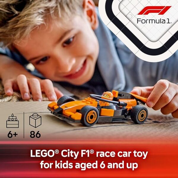 Lego City 60442 Formula 1 F1 Piloto con Auto McLaren – 86 Piezas - Imagen 2