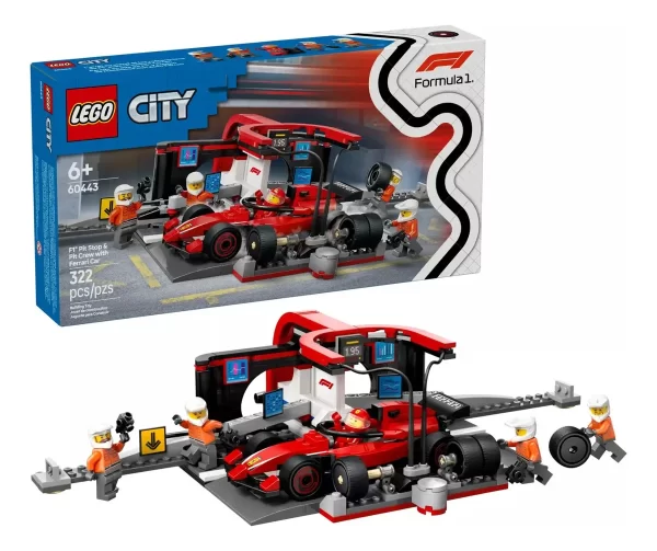 Lego City 60443 Formula 1 F1 Pit Stop & Pit Crew - 322 Piezas