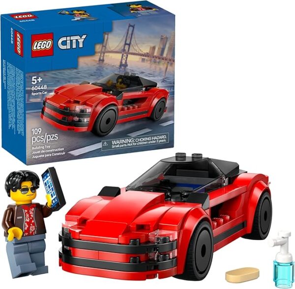 Lego City 60448 Auto Deportivo Rojo con Minifigura – 109 Piezas