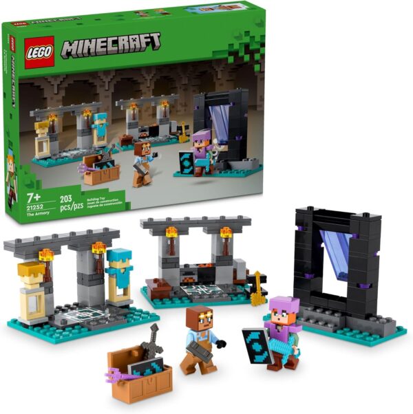 Lego Minecraft 21252 La Armería Versión del personaje Alex – 203 Piezas
