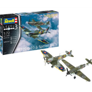 Set de combate Bf109 G-10 y Spitfire Mk.V 1/72 - Revell 03710 - 76 piezas