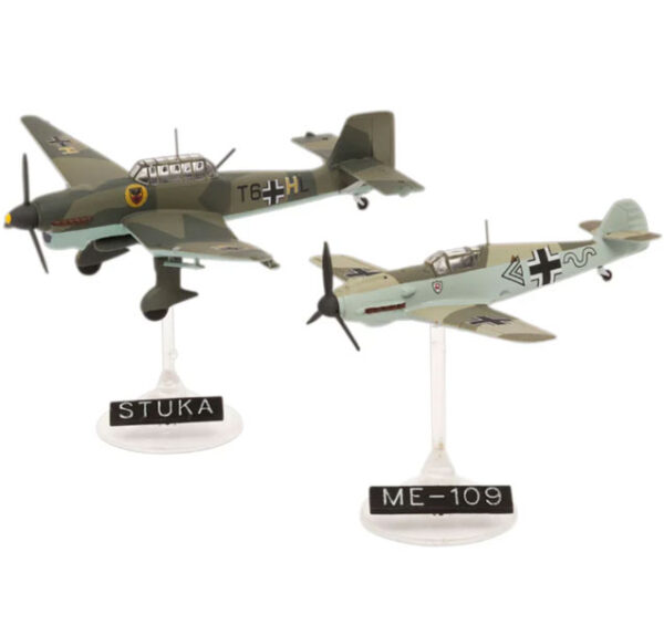Set de combate Messerschmitt Bf109E y Junkers Ju87B Stuka 1/144 - Revell 03770 - 39 piezas - Imagen 2