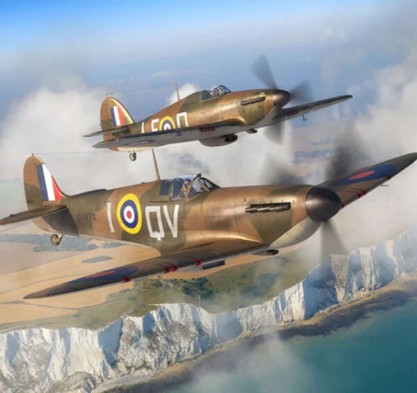Set de combate Supermarine Spitfire Mk.Ia y Hawker Hurricane Mk.I 1/144 - Revell 03771 - 31 piezas - Imagen 3
