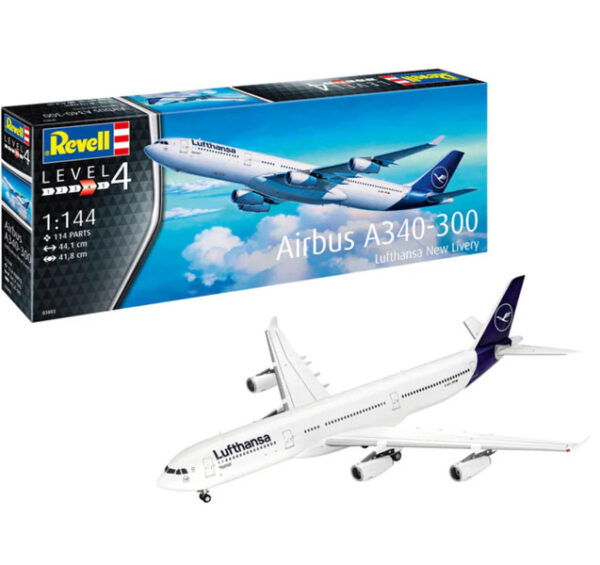 Avion Airbus A340-300 "Lufthansa" 1/144 - Revell 03803 - 114 piezas