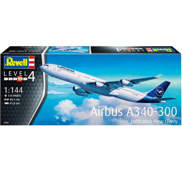 Avion Airbus A340-300 "Lufthansa" 1/144 - Revell 03803 - 114 piezas - Imagen 4