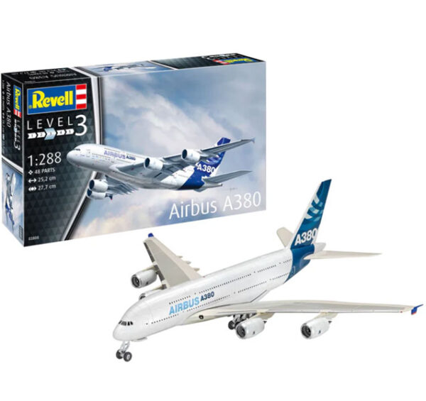 Avion Comercial Airbus A380 1/288 - Revell 03808 - 48 piezas