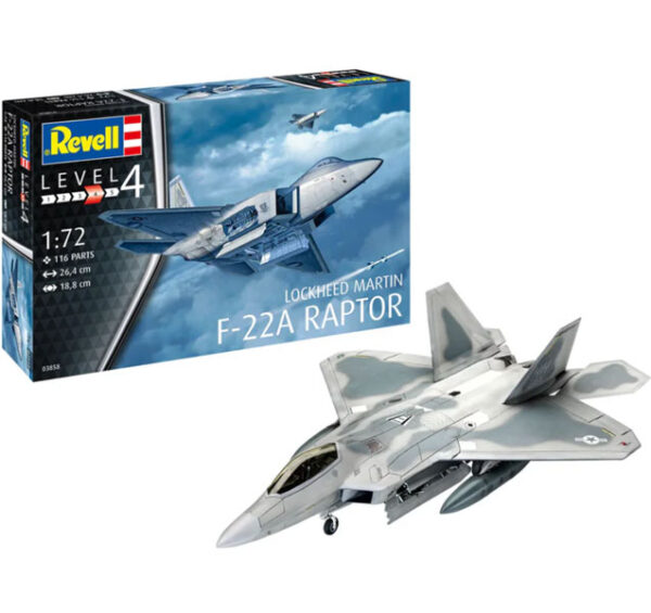 Avion Lockheed Martin F-22A Raptor 1/72 - Revell 03858 - 116 piezas