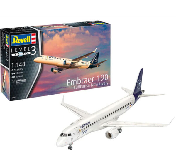 Avion Embraer 190 "Lufthansa" 1/144 - Revell 03883 - 55 piezas
