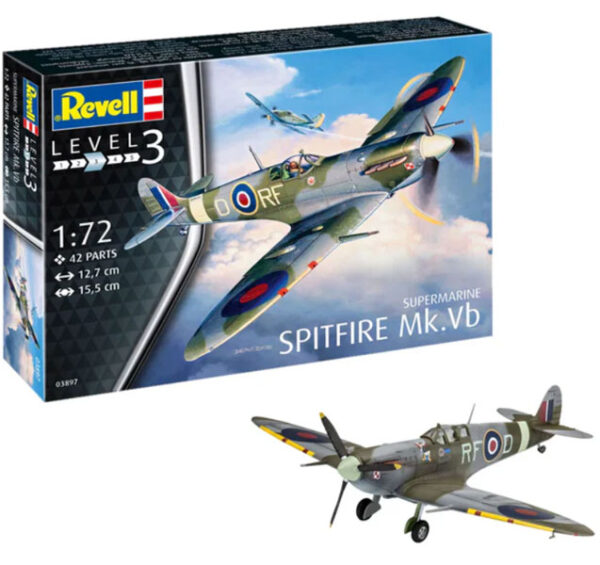 Avion Supermarine Spitfire Mk.Vb 1/72 - Revell 03897 - 42 piezas