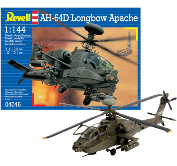 Helicoptero AH-64D Longbow Apache 1/144 - Revell 04046 - 79 piezas