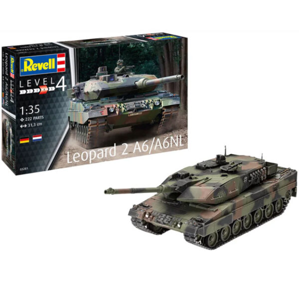 Tanque Leopard 2 A6-A6NL 1/35 - Revell 03281 - 222 piezas