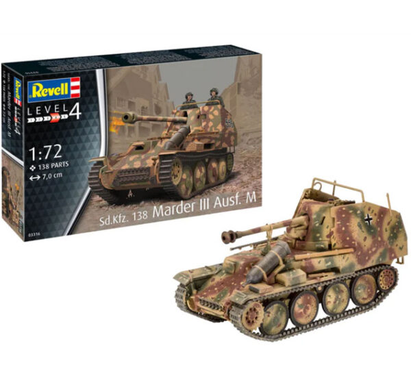 Tanque Sd. Kfz 138 Marder III Ausf. M 1/72 - Revell 03316 - 138 piezas