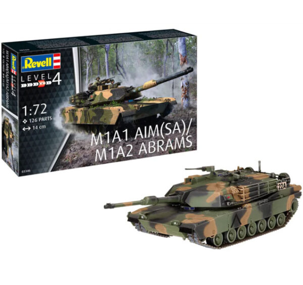 Tanque M1A1 AIM(SA)- M1A2 Abrams 1/72 - Revell 03346 - 126 piezas