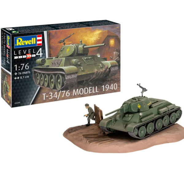 Tanque T-34-76 modelo 1940 1/76 - Revell 03294 - 76 piezas